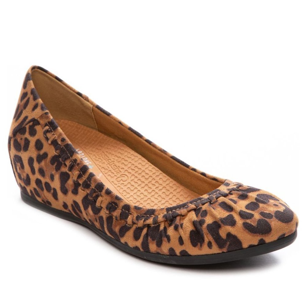 Leopard Print Women's Ballet Wedge - Brown